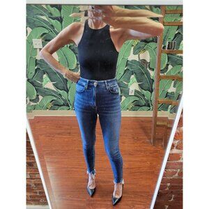 NWOT Aritzia Babaton Contour High-Crewneck Bodysuit in Black